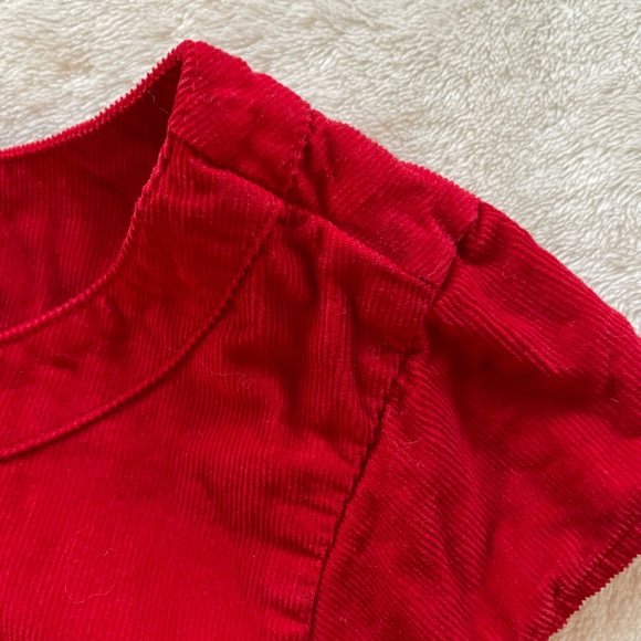GAP red corduroy zippered dress - Picture 3 of 6